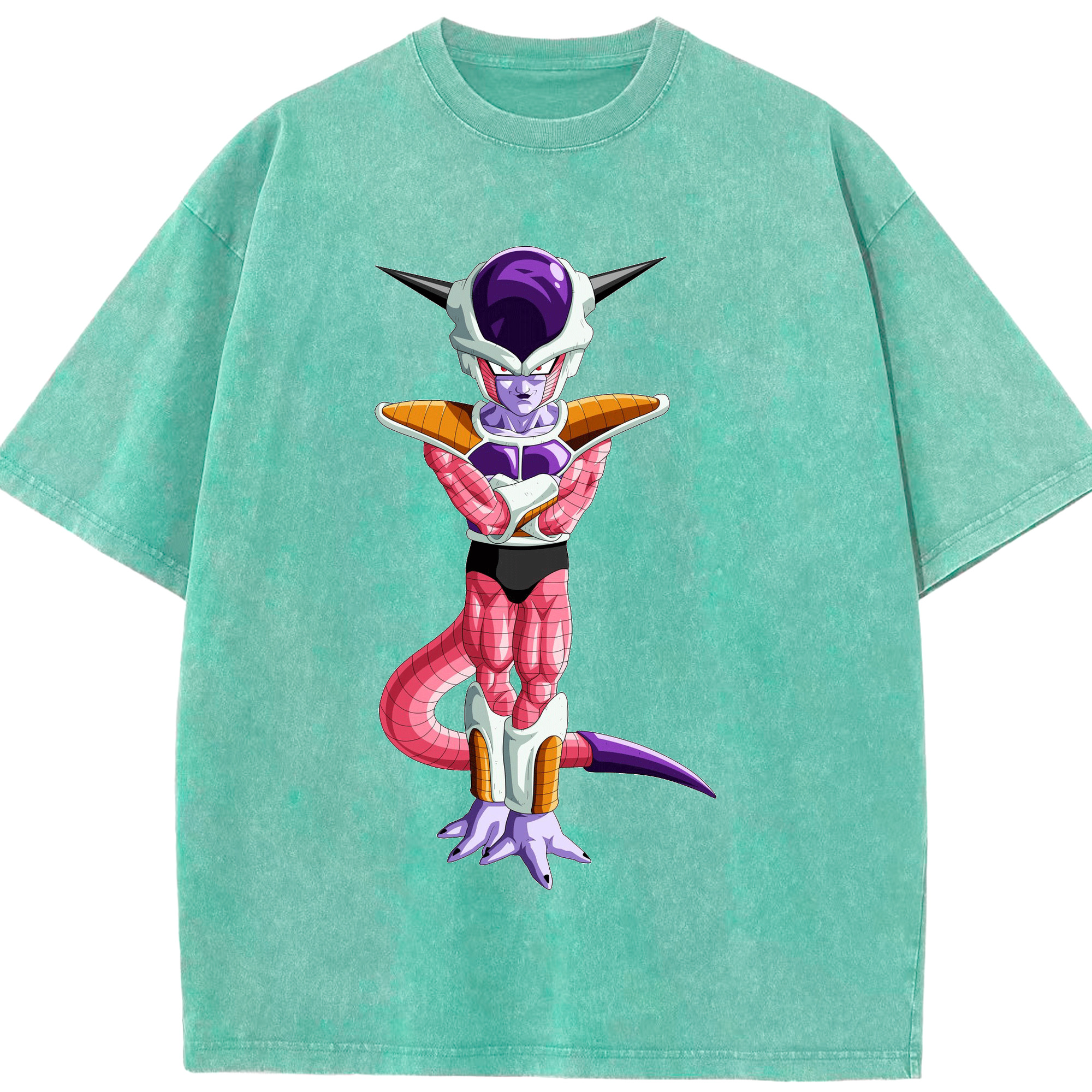（画像用） ドラゴンボール フリーザ DRAGON BALL Frieza 綿100% ヴィンテージ風 半袖Tシャツ（フロントプリント）